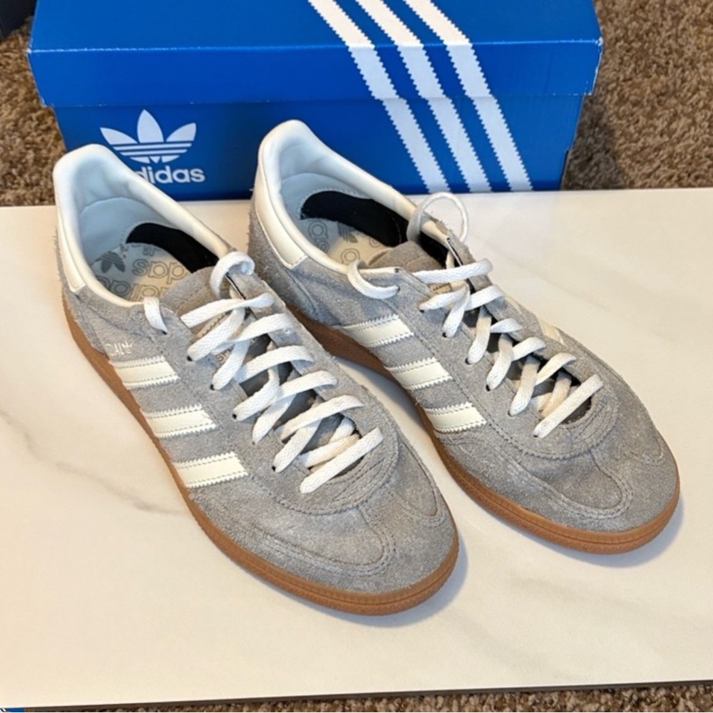Adidas Spezial Gray and White Sneakers